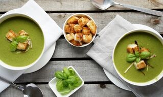 Diet mashed soups on the drinking diet menu